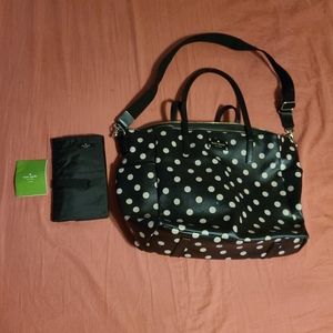 Pink Pockadot Women's Kate Spade Diaper bag.